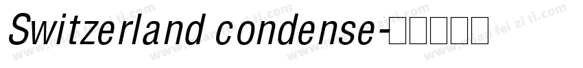 Switzerland condense字体转换
